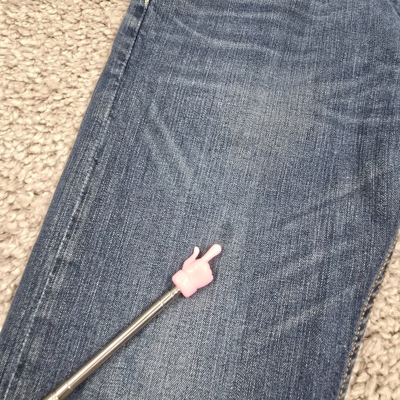 Levis 502 Jeans Mens 32x30 (Fits 30x27) Blue Tapered Whiskers Mid Rise Denim - Picture 3 of 15